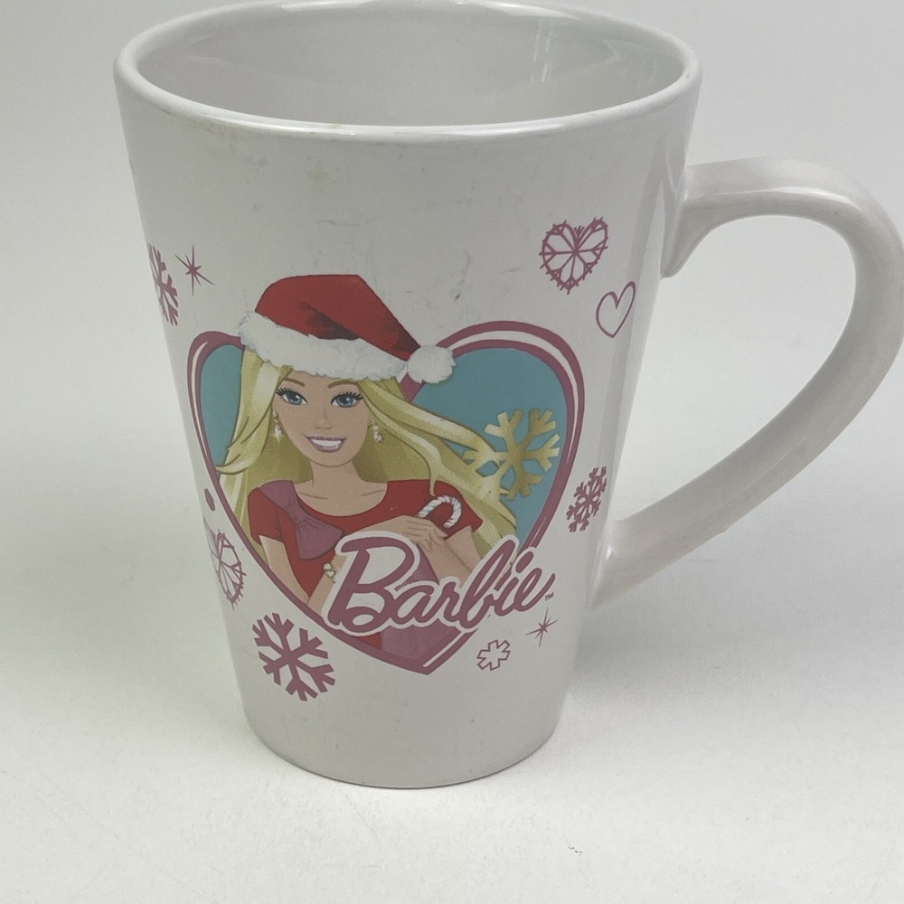 Barbie.com Christmas Barbie Coffee‎ Cup Mug Barbie Girl Ceramic